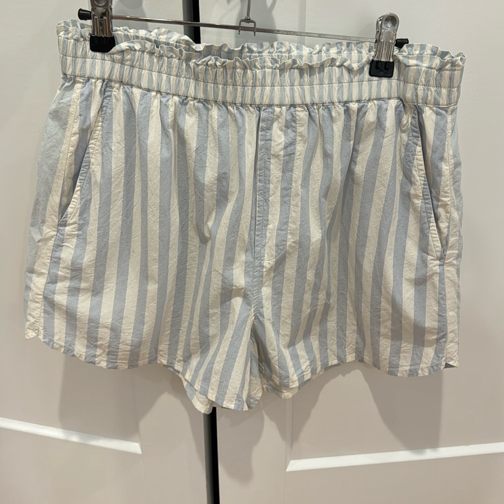 Madewell 100% cotton striped shorts